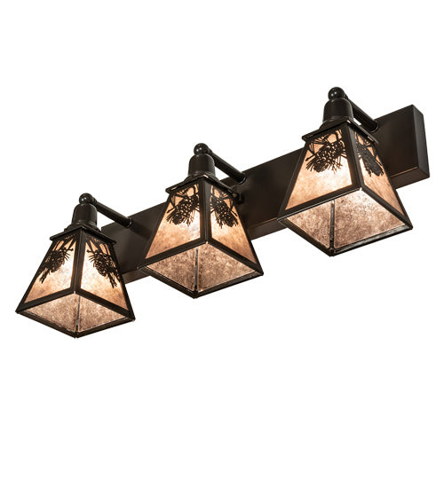 Meyda Tiffany Winter Pine 233629 Bath Vanity Light 28 in. wide - Timeless Bronze
