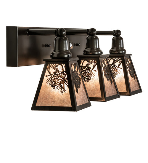 Meyda Tiffany Winter Pine 233629 Bath Vanity Light 28 in. wide - Timeless Bronze