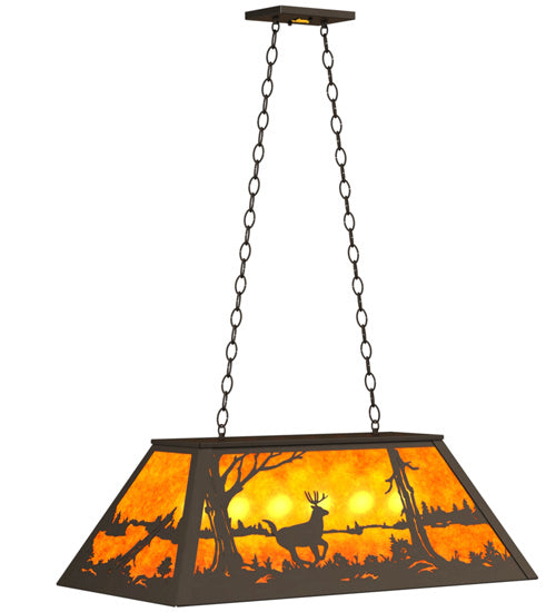 Meyda Tiffany Deer At Lake 233927 Pendant Light - Oil Rubbed Bronze
