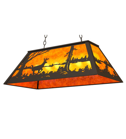 Meyda Tiffany Deer At Lake 233927 Pendant Light - Oil Rubbed Bronze