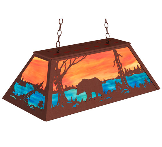 Meyda Tiffany Bear At Lake 234050 Pendant Light - Rust
