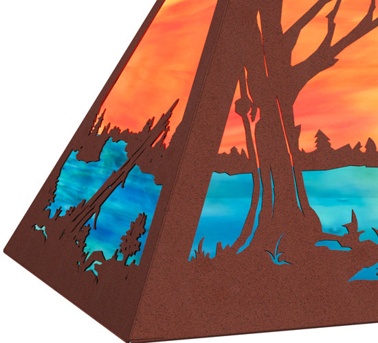 Meyda Tiffany Bear At Lake 234050 Pendant Light - Rust