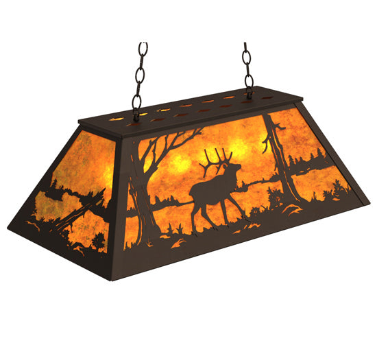 Meyda Tiffany Elk At Lake 234159 Pendant Light - Oil Rubbed Bronze