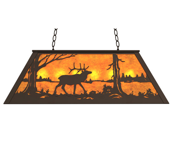 Meyda Tiffany Elk At Lake 234159 Pendant Light - Oil Rubbed Bronze