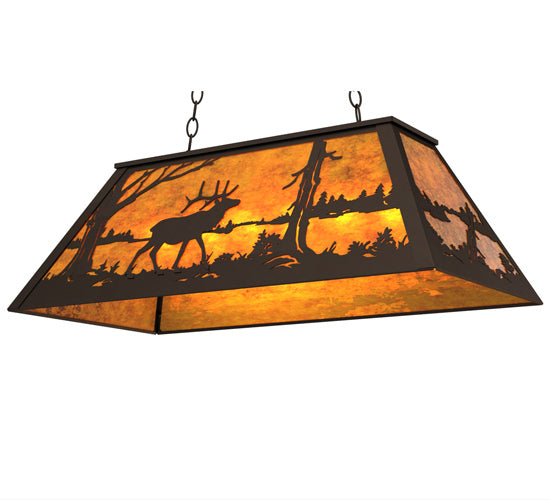 Meyda Tiffany Elk At Lake 234159 Pendant Light - Oil Rubbed Bronze