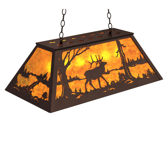 Meyda Tiffany Elk At Lake 234163 Pendant Light - Mahogany Bronze