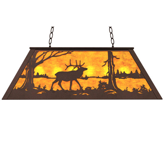 Meyda Tiffany Elk At Lake 234163 Pendant Light - Mahogany Bronze