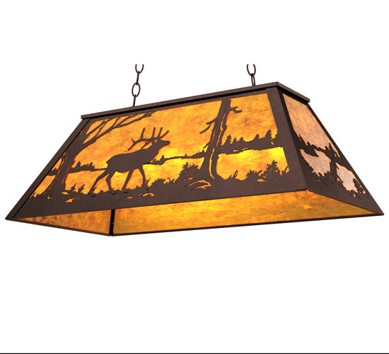 Meyda Tiffany Elk At Lake 234163 Pendant Light - Mahogany Bronze