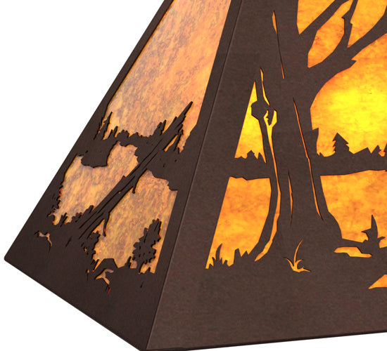 Meyda Tiffany Elk At Lake 234163 Pendant Light - Mahogany Bronze