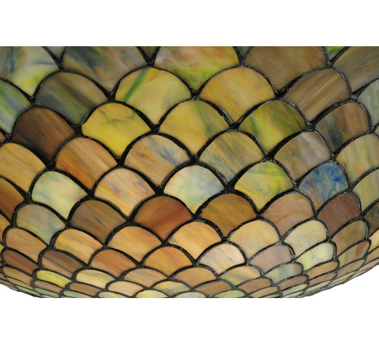 Meyda Tiffany Lighting 29627 Tiffany Fishscale Shade Lamp Shade Multicolored