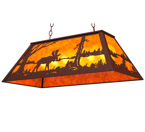 Meyda Tiffany Moose At Lake 38700 Pendant Light - Rust