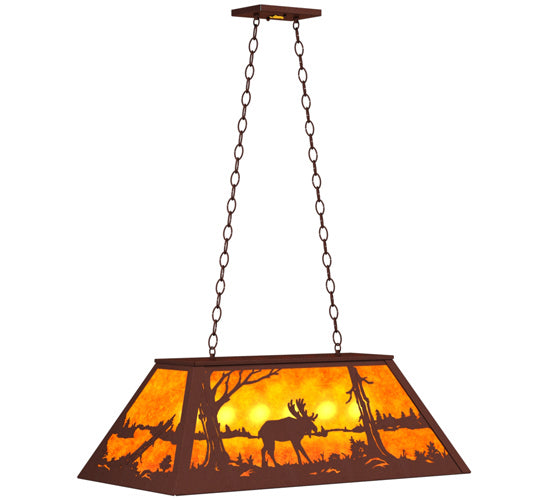 Meyda Tiffany Moose At Lake 38700 Pendant Light - Rust