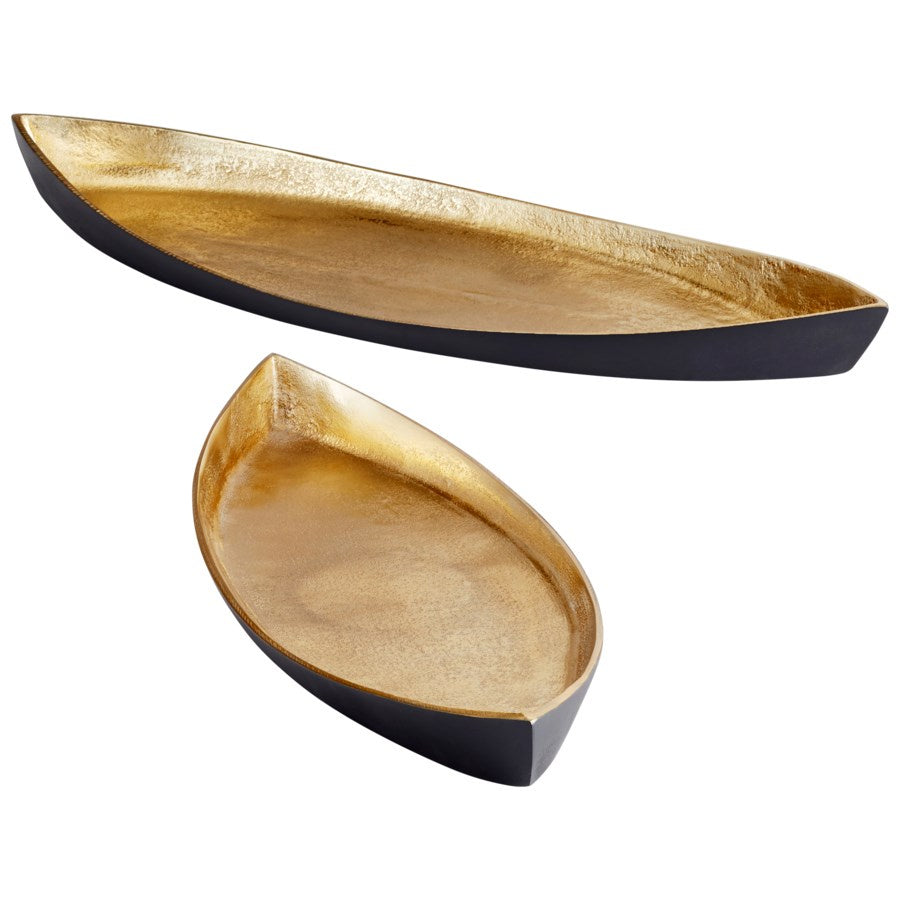 Cyan 10619 Containers & Trays - Matt Black And Gold