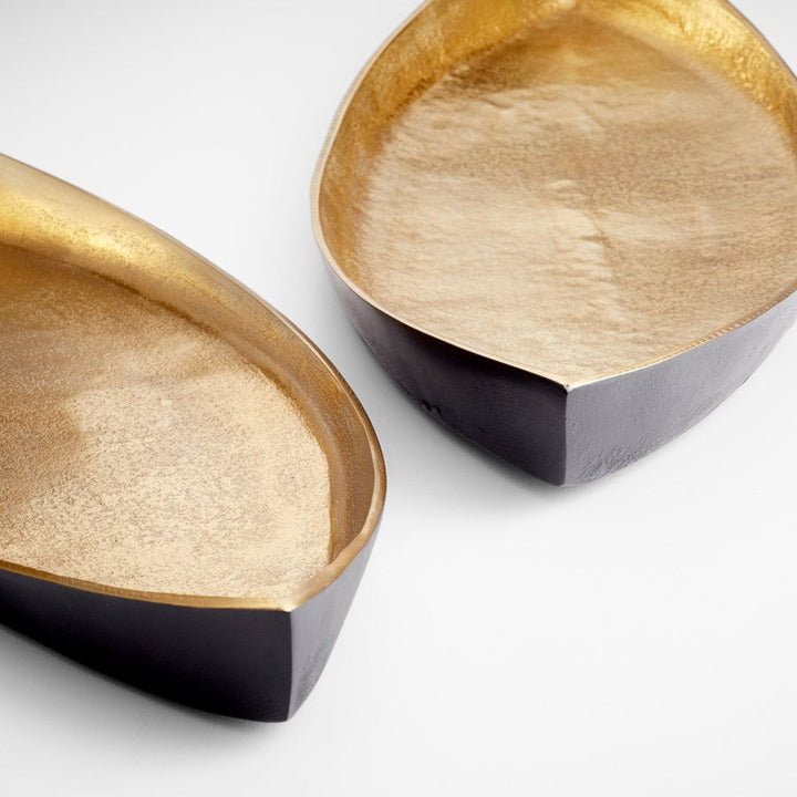 Cyan 10619 Containers & Trays - Matt Black And Gold