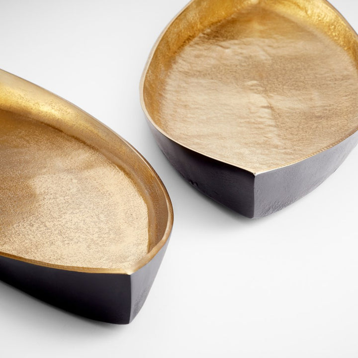 Cyan 10619 Containers & Trays - Matt Black And Gold