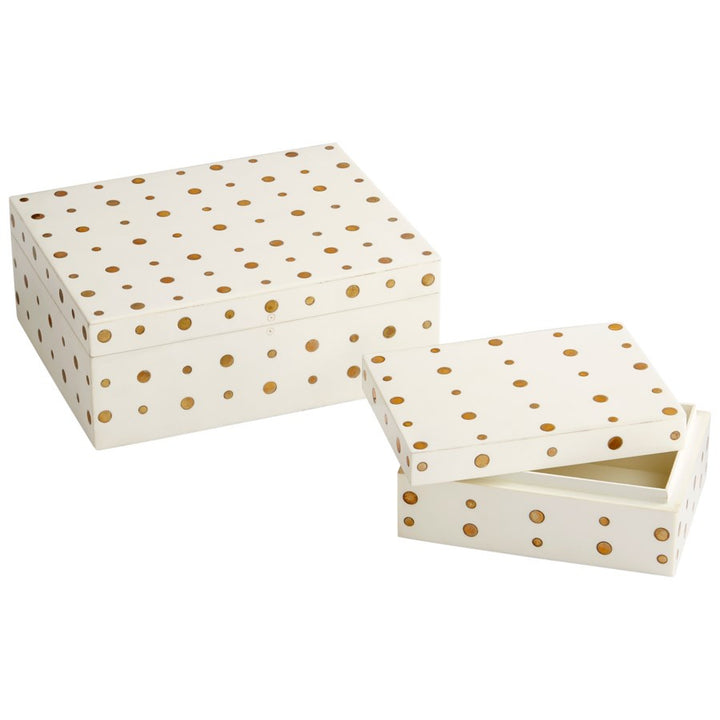 Cyan 10659 Containers & Trays - White And Brass