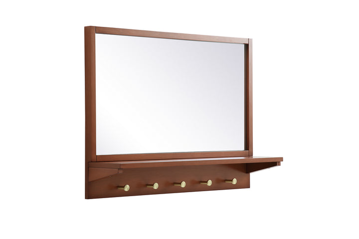 Elegant Lighting MR502821PE  Elle Mirror Pecan