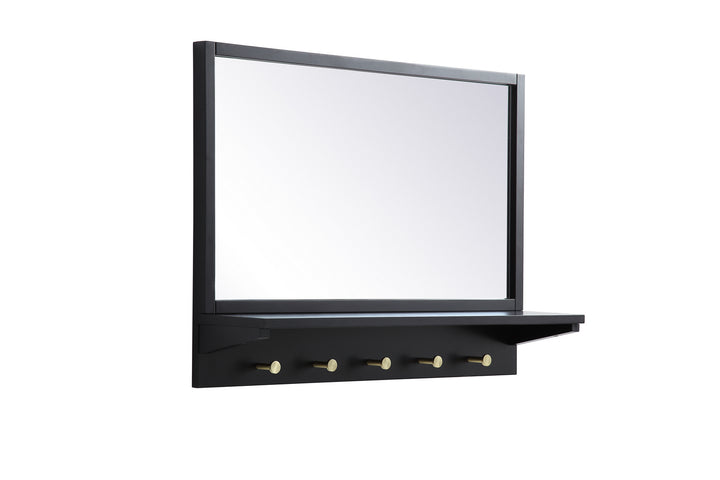 Elegant Lighting MR502821BK Elle Mirror Mirror Black