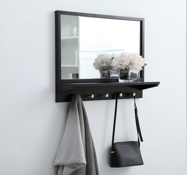 Elegant Lighting MR502821BK Elle Mirror Mirror Black