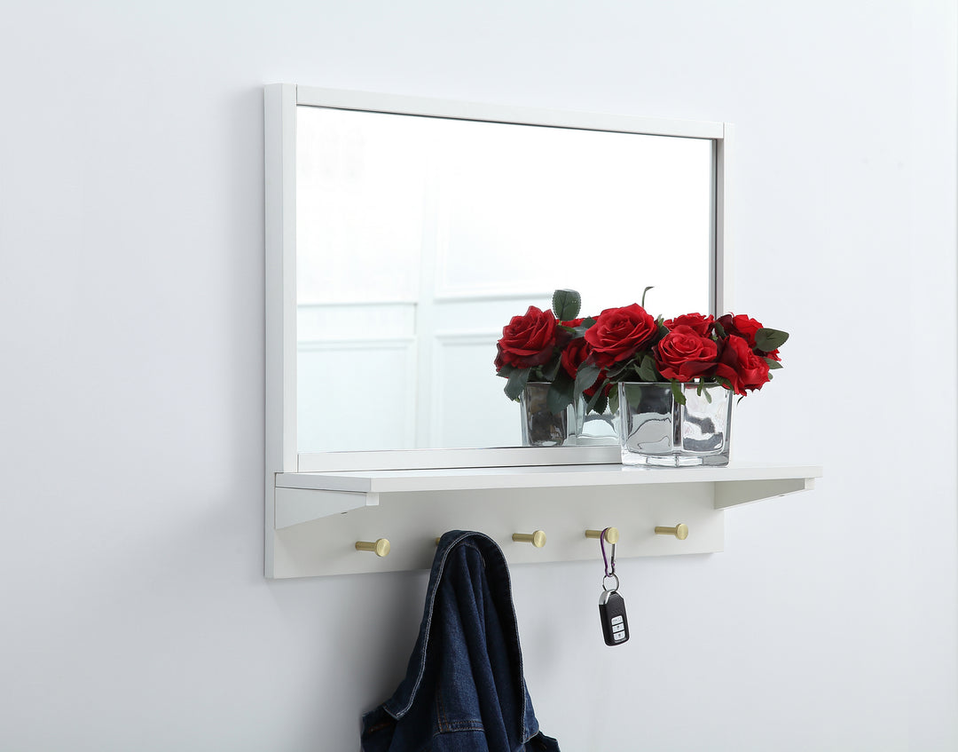 Elegant Lighting MR502821WH  Elle Mirror White