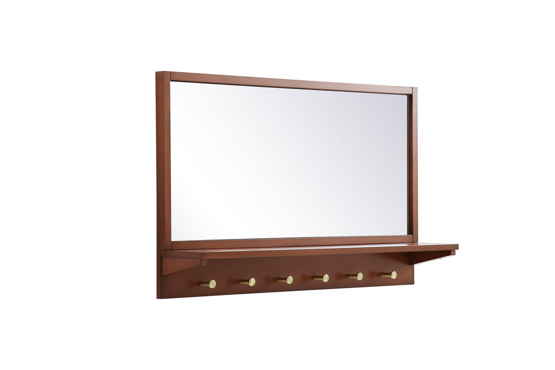 Elegant Lighting MR503421PE  Elle Mirror Pecan