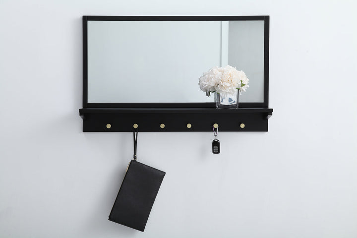 Elegant Lighting MR503421BK Elle Mirror Black