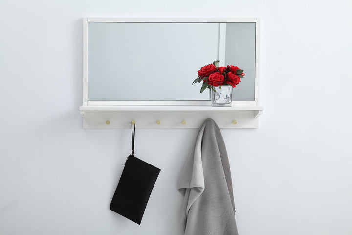 Elegant Lighting MR503421WH  Elle Mirror White