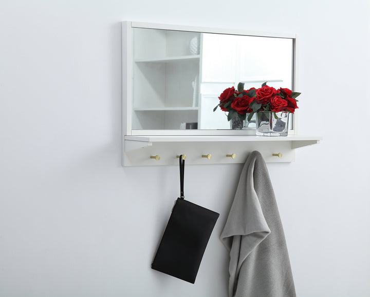 Elegant Lighting MR503421WH  Elle Mirror White