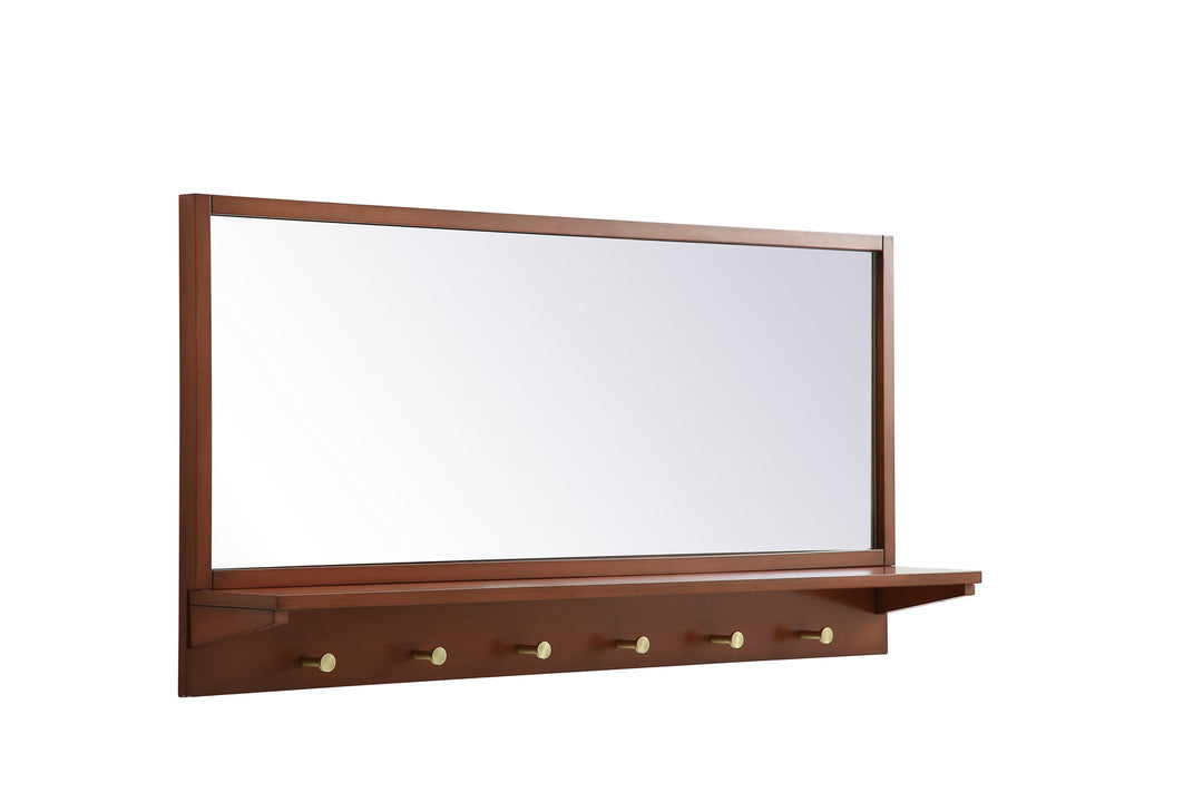 Elegant Lighting MR504221PE Elle Mirror Pecan