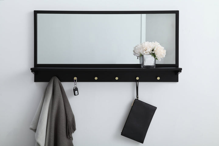 Elegant Lighting MR504221BK Elle Mirror Mirror Black