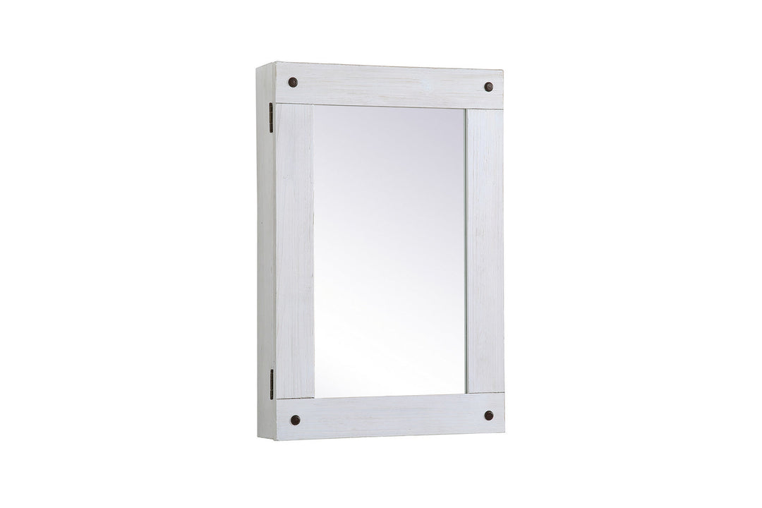 Elegant Lighting MR562233WH  Waverly Mirror Antique White