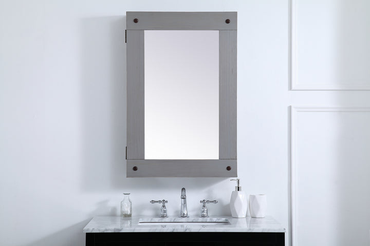 Elegant Lighting MR562233GR Waverly Medicine Cabinet Mirror Gray