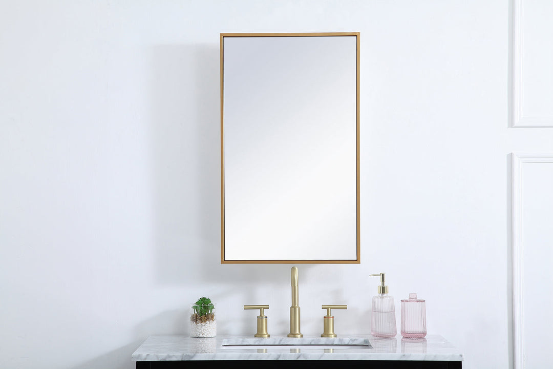 Elegant Lighting MR571728BRS  Wyn Mirror Brass