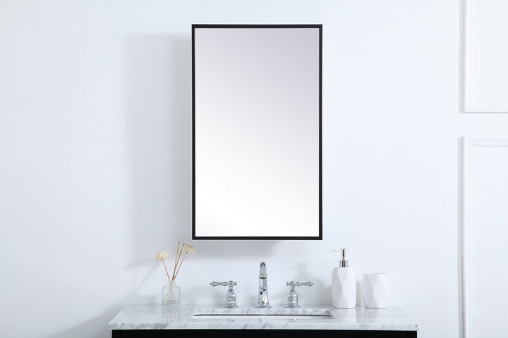 Elegant Lighting MR571728BLK  Wyn Mirror Black