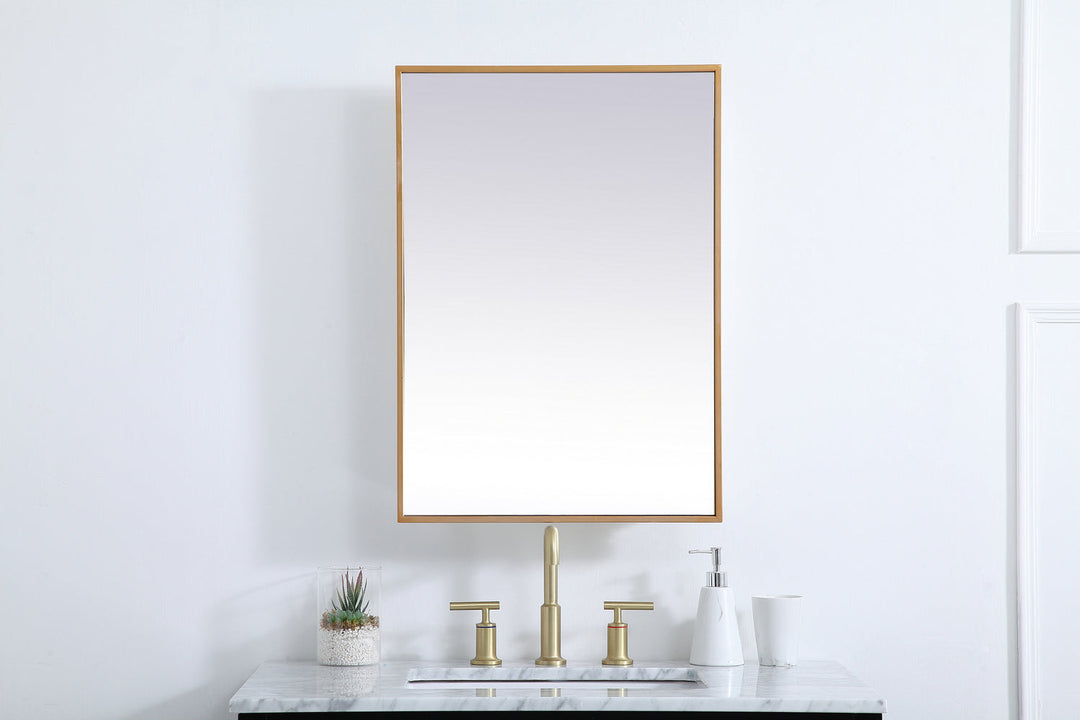 Elegant Lighting MR572028BRS  Wyn Mirror Brass