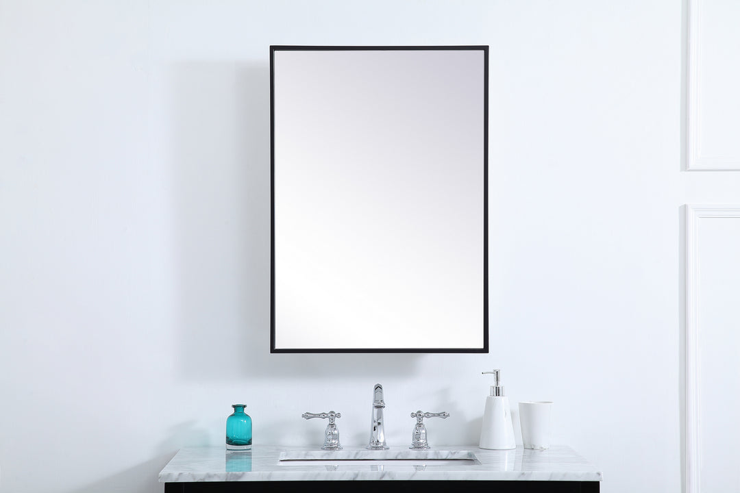 Elegant Lighting MR572028BLK  Wyn Mirror Black