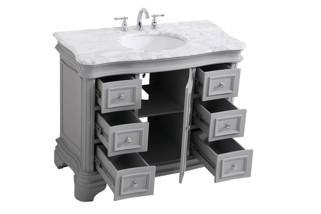 Elegant Lighting VF52042GR Kameron Bathroom Vanity Set Plumbing Gray