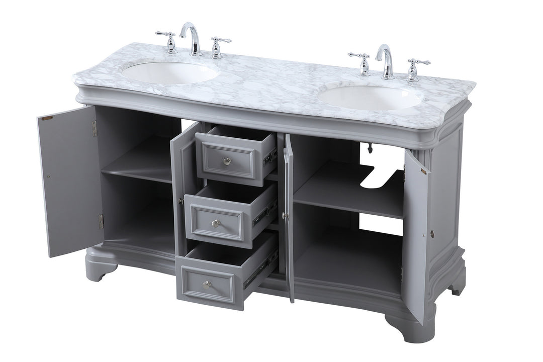 Elegant Lighting VF52060DGR Kameron Bathroom Vanity Set Plumbing Gray