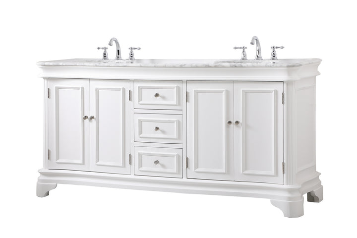 Elegant Lighting VF52072DWH Kameron Bathroom Vanity Set Plumbing White