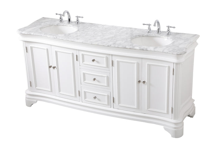 Elegant Lighting VF52072DWH Kameron Bathroom Vanity Set Plumbing White