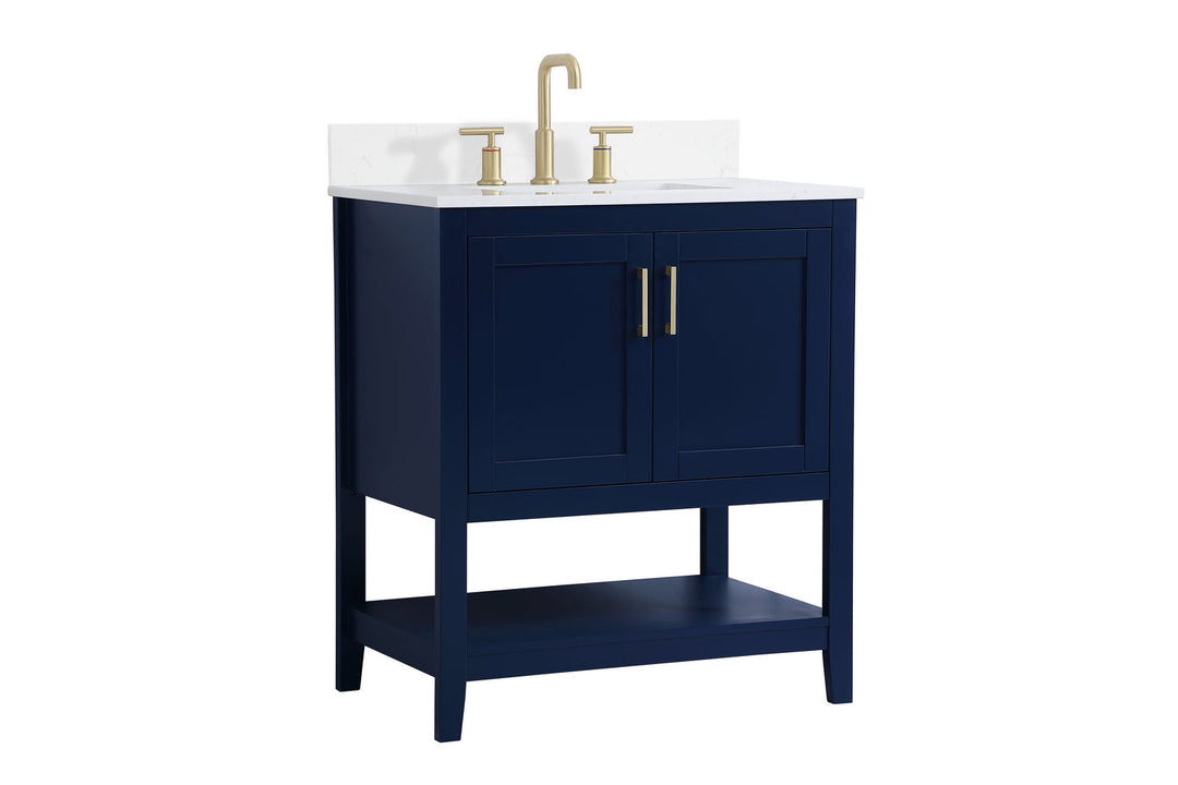 Elegant Lighting VF16030BL-BS  Aubrey Plumbing Blue