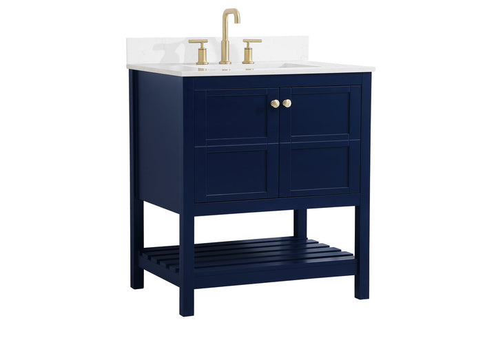 Elegant Lighting VF16430BL-BS  Theo Plumbing Blue