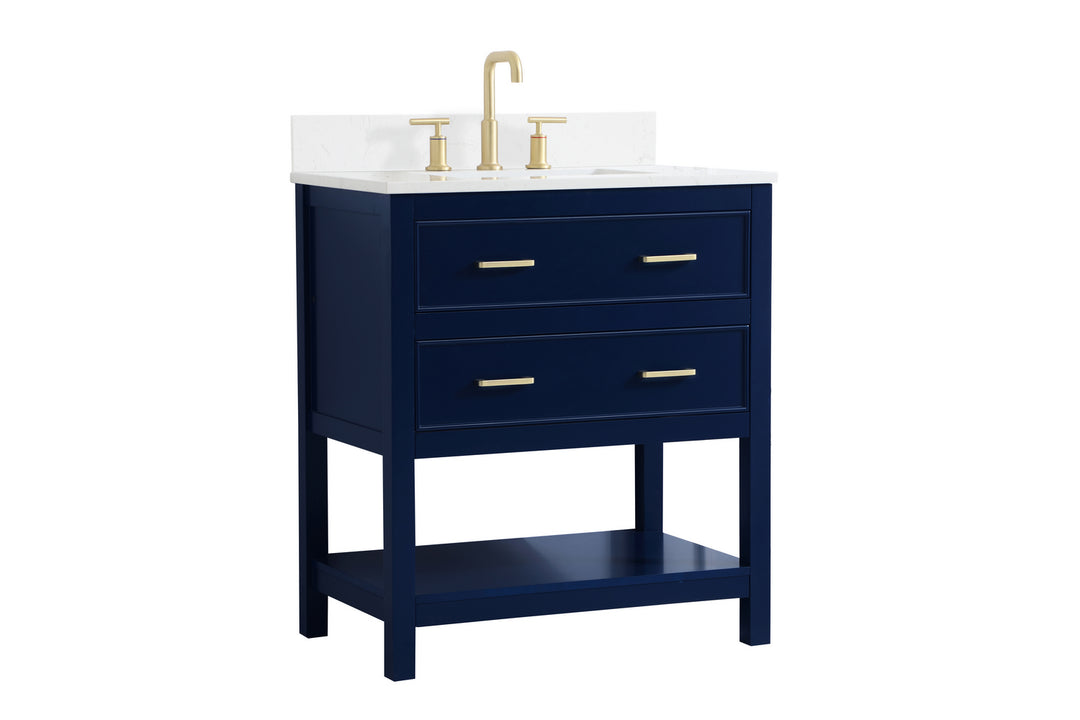 Elegant Lighting VF19030BL-BS  Sinclaire Plumbing Blue