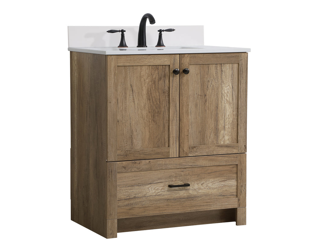 Elegant Lighting VF2830NT-BS  Soma Plumbing Natural Oak