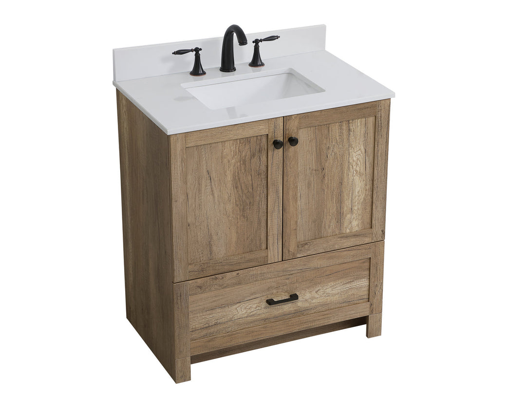 Elegant Lighting VF2830NT-BS  Soma Plumbing Natural Oak