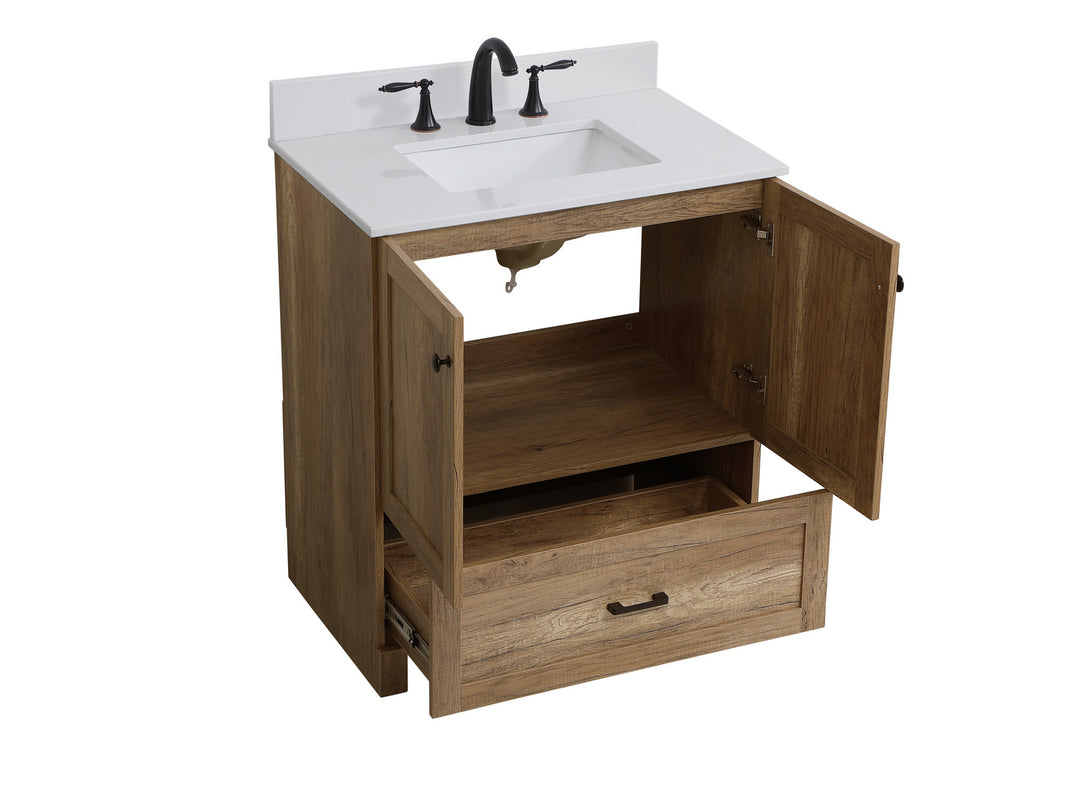 Elegant Lighting VF2830NT-BS  Soma Plumbing Natural Oak