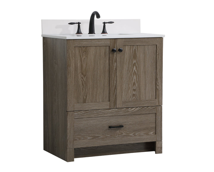 Elegant Lighting VF2830WO-BS  Soma Plumbing Weathered Oak