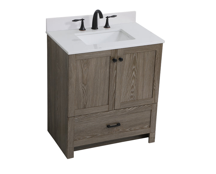 Elegant Lighting VF2830WO-BS  Soma Plumbing Weathered Oak