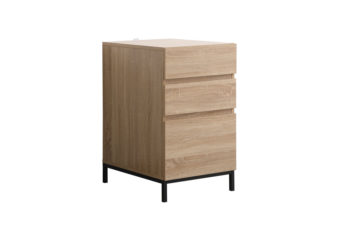 Elegant Lighting AF110518MW Emerson File Cabinet Furniture Wood/Stone/Naturals