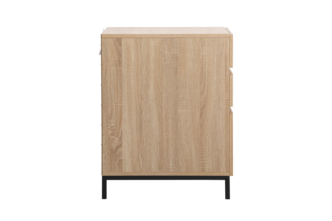 Elegant Lighting AF110518MW Emerson File Cabinet Furniture Wood/Stone/Naturals